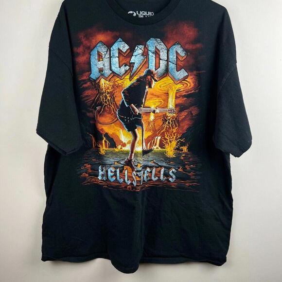 Liquid Blue 2006 AC/DC Hells Bells Band Group T Shirt Size 2XL - Picture 1 of 4
